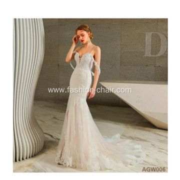 Sleeveless Customized Size Vestido De Noiva Sereia Long Train African sexy wedding dress bridal gowns